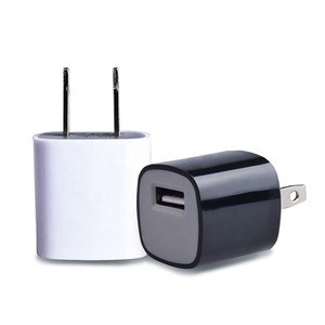 Portable mobile cheapest mini tube single usb smallest US plug home 5W wall charger travel phone adapter 5v 1a usb charger