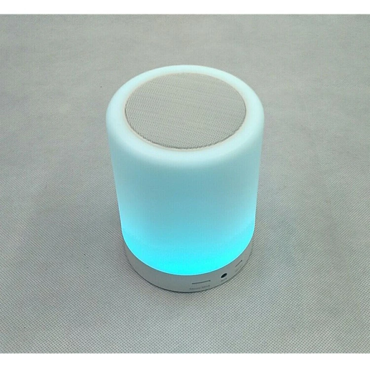 Portable stereo light MP3 card subwoofer  color change through contact  wireless blue tooth speaker with Speakers factory
