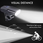 Powerful Headlight 4000mAh Battery USB Rechargeable Front and Back Bicycle Light Set Waterproof Smart Sensor Bike Light