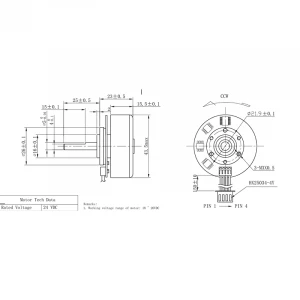 Premium Brushless DC (BLDC) motor JEC-4321 Outer rotor brushless motor