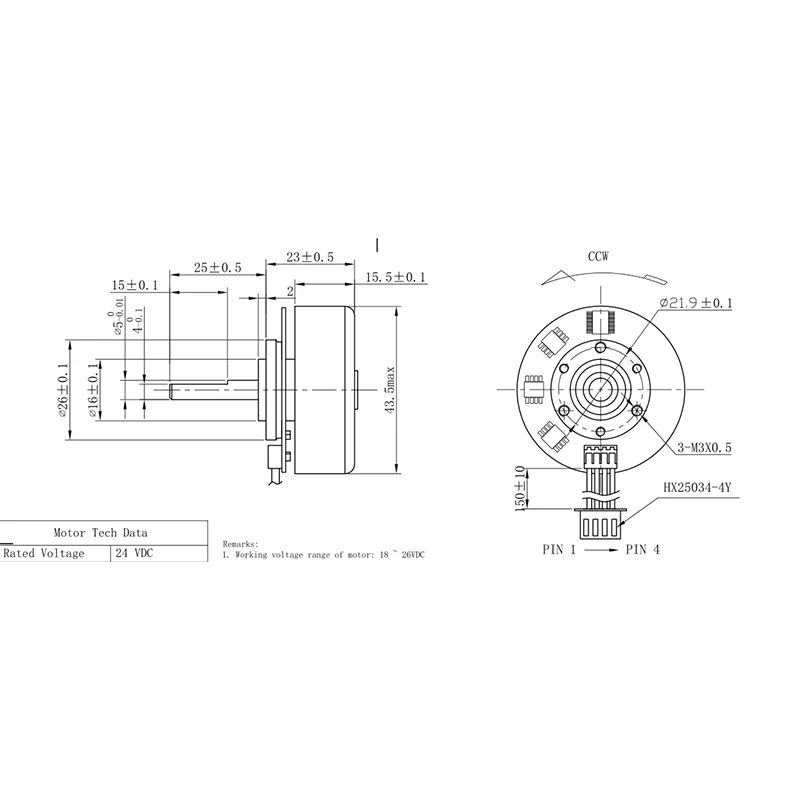 Premium Brushless DC (BLDC) motor JEC-4321 Outer rotor brushless motor