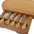 Import Premium Rectangle Bamboo Cheese  Cutting Board Set Tray with Knife Slide Out Drawer Cheese tool sets from China
