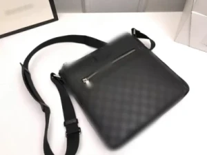 Presbyopic Embossed Leather Messenger Bag