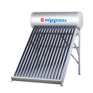 Pressurized 150 l computer controlled solar water heater with adjustable tubes and supports Nippon PS 150E