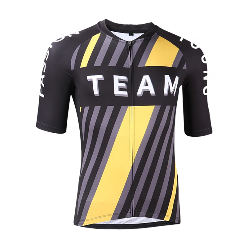 Pro Team Road Bike Men Short Sleeve Bicycling Tops Mesh Fabric Breathable Bicycle Cycling Jersey