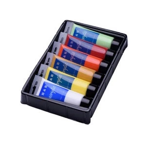 Professional 75ml 6 or 12 colors no toxic portable pure natural diy acrylic paint set
