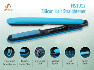 Professional Blue Hair Straightener Nano Titanium Plate 450F Temperature Fast Hair Straightener
