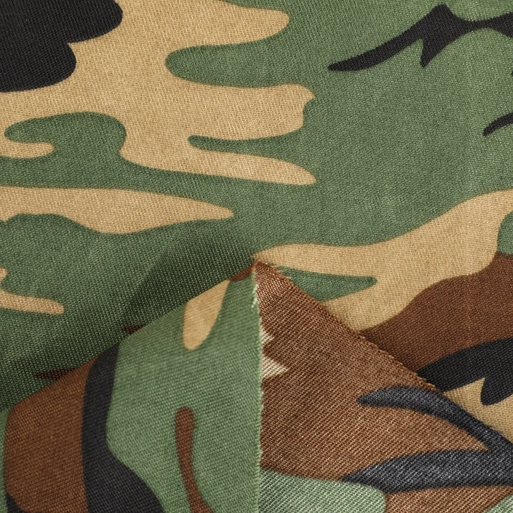 Professional made custom waterproof polyester printed camo oxford outdoor fabrics textile bag material