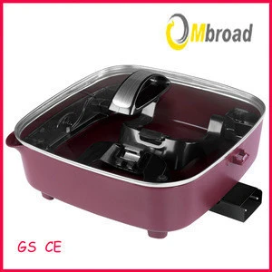 professional square electric pan skillet with non-stick coating