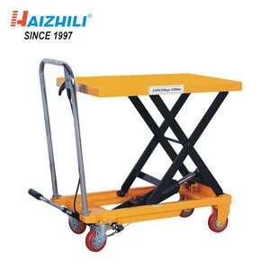 (PT150)Best seller aluminum hydraulic scissor hand lift table 150kg