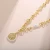 Import Punk Stainless steel  Women Coin Gold Plated Pendant Necklace Jewelry 2021 from China