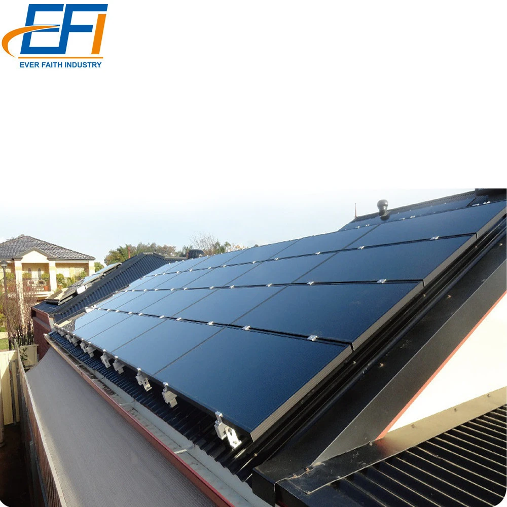Pv Mounting System Rooftop Metal Roof Mounted Solar Sun Tracker Solar Panel Mount for Seam Roof Mounting Structure