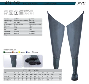 PVC kintted fishing waders