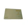 PVC material gold metallic member plastic card