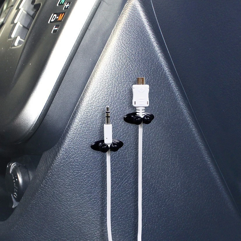QY Car interior accessories mini adhesive car charger line clip clip headphones / USB cable clip Car accessories