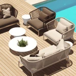 Rattan Garden Patio Sofas Sectional Couch Sale Furniture Outdoor Sofa Set