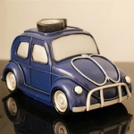Resin vintage car shape coin bank money saving box for kids