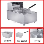 restaurant commercial use electric chips chicken machine new potato French fries 6L  automatic deep fryer machine with CE