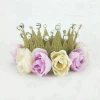 Rhinestone Water-soluble gold lace Flower Tiara crown for children Hair Accessories