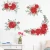 Import Romantic Rose Wall Sticker Blooming Red Flowers Living Room Wallpaper Bedroom Wall Decal Self Adhesive TV Background Mural from China