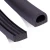 Import Rubber Seal Ribbed Profile with Peel-Off Tape, Black from USA