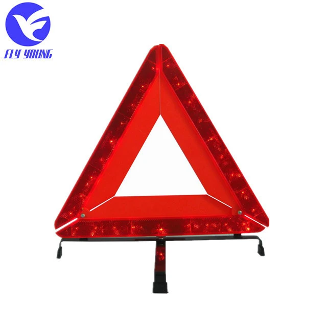 Safety highway road signs traffic emergency kit LED flashing warning triangle