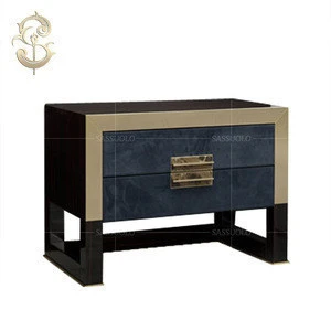 SASSUOLO High quality two drawers bedroom furniture bedside simple modern nightstand