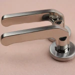 Satin Hollow Types Furniture Handles Door handle Lock Set for Internal & External Door