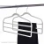 Import Scarf Flocking Clothes Plastic Hanger with 3-Tier Anti-Slip Trouser Bar from China