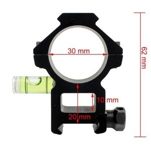 Scope Ring Mount 30mm Riflescope Mount with Bubble Level for 20mm Picatinny Rail
