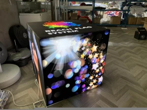 SEG fabric aluminum frame exhibition advertising display cube led light box