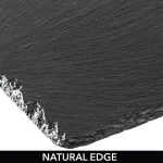 Serving Platter Pack of 2 Black Slate Buffet Plate with Oiled Dimensions in 200 x 200 MM