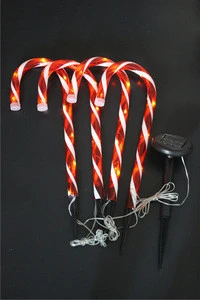 Sets of 3pcs candy cane path lights, christmas lights, 2014 new products, hot sale for christmas, CE ROHS