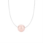 Simple Invisible Transparent Fishing Line Women Shell Pearl Pendant Necklace