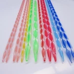 Single point Straight Knitting Needle Plastic Knitted Needlework Acrylic Crystal Needles