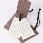 Sinicline Garment Labels Manufacture White Folded Paper Hang Tag