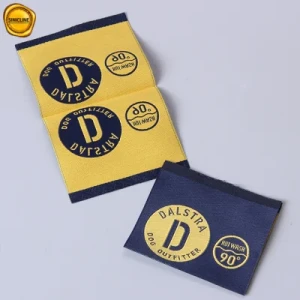 Sinicline High Temperature Proof Centerfold Woven Label for Garment