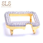 SLS Popular Custom-madehard Metal Bling Diamond Case For Apple Watch Bezel Protector Watch Frame Series 1 2 3