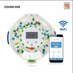 Smart WiFi Automatic Pill Dispenser Clear or  Frosted Lid | 28-Day Medication Organizer Up to 9 Doses Per Day
