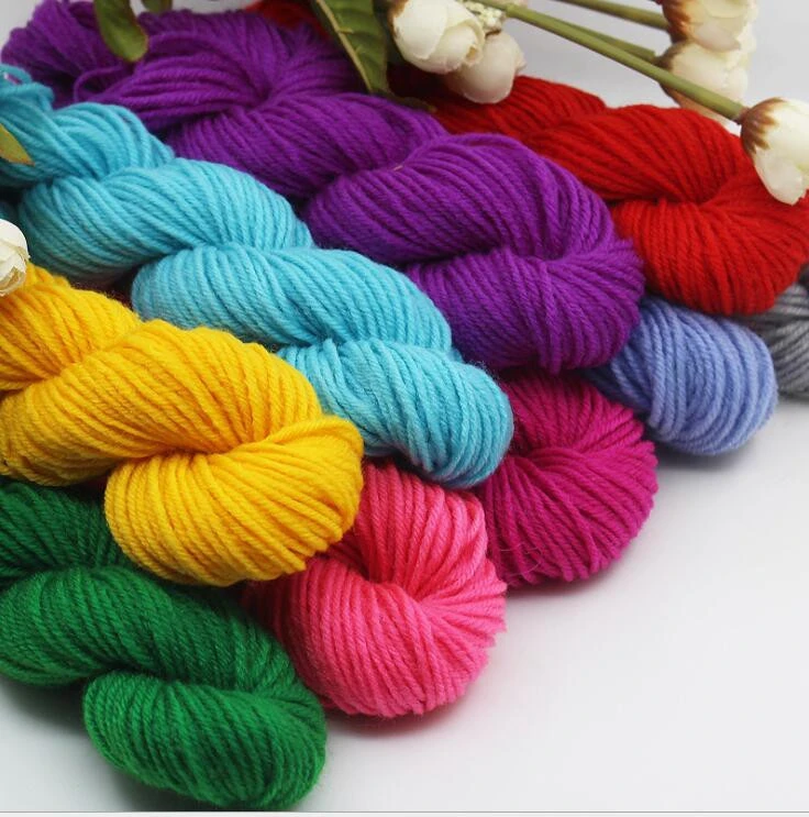 soft 100% acrylic yarn for hand knitting