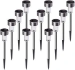 Solar Garden Lights Outdoor Waterproof Stainless Steel Solar Lamp LED Powered Landscape Lighting