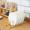 Solid wood kitchen bowl dish rack, display cup hanger