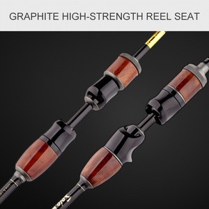 Solo Rod Wholesale Carbon Fiber Bass 1.95m/2.0m Reel Seat Fishing Rod Lure Weight 6-18g Spinning Fishing Rod