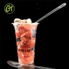 Sponge Baby Pattern For Kids drinking cups Disposable Tea Drink Cups Take away afternoon plastic cup with straw and lids