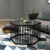 Square Tempered Glass Marble Top Decorative Hotel Home Coffee Table