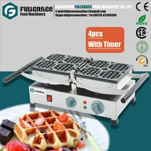 stainless steel electric belgium waffle maker with timer