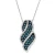 Import Sterling Silver and Treated Blue Diamond Jewelry Set: Ring, Pendant Necklace, and Earrings (Blue, I1-I2) from USA