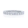 Sterling silver Platinum 5A CZ Eternity band ring