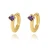 Import Stock Fashion 18K Gold Plated Crystal Womens Bling Micro CZ Hoop Earrings Jewelry from China