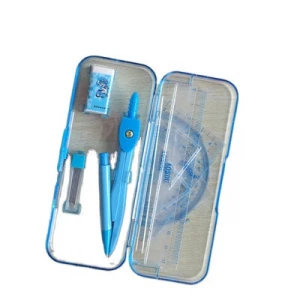 Student supplies geometric drawing set plastic ruler and compass 7-piece stationery